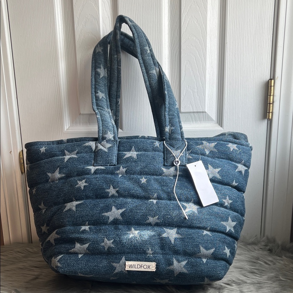 Wildfox Denim Blue Star Tote